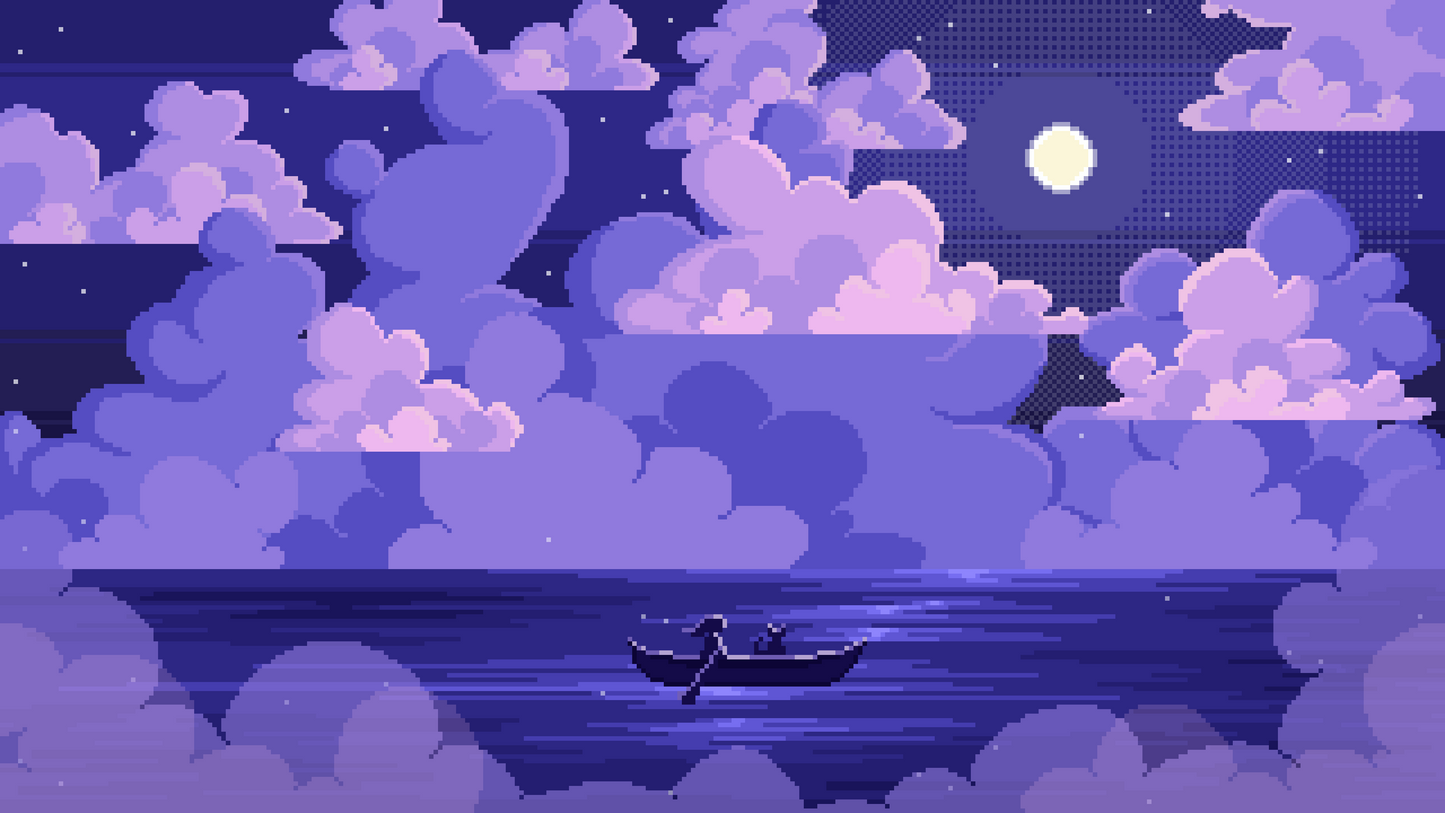 Purple Cloud Landscape Print