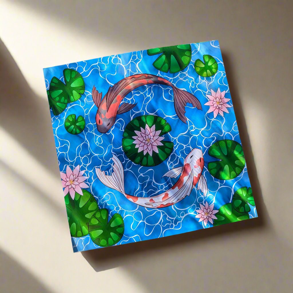 Koi Fish Circle Print