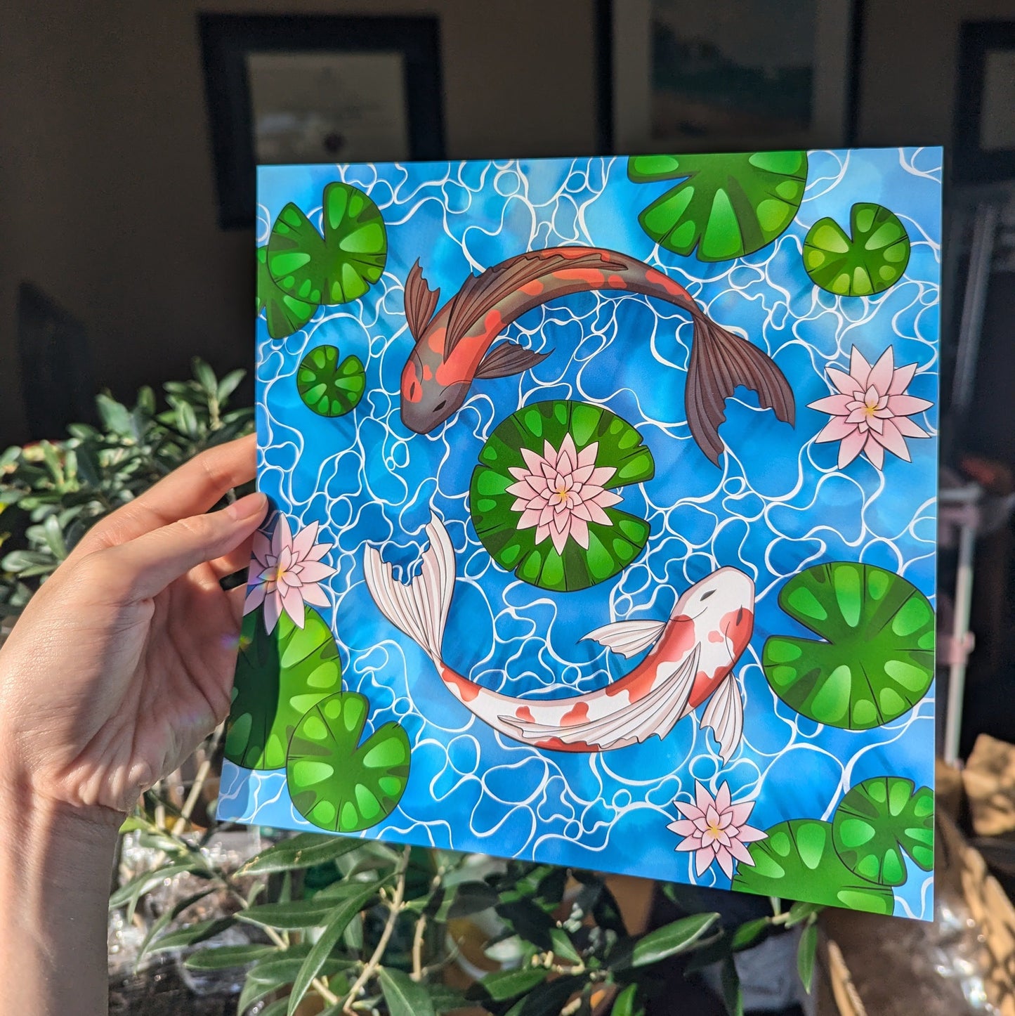 Koi Fish Circle Print