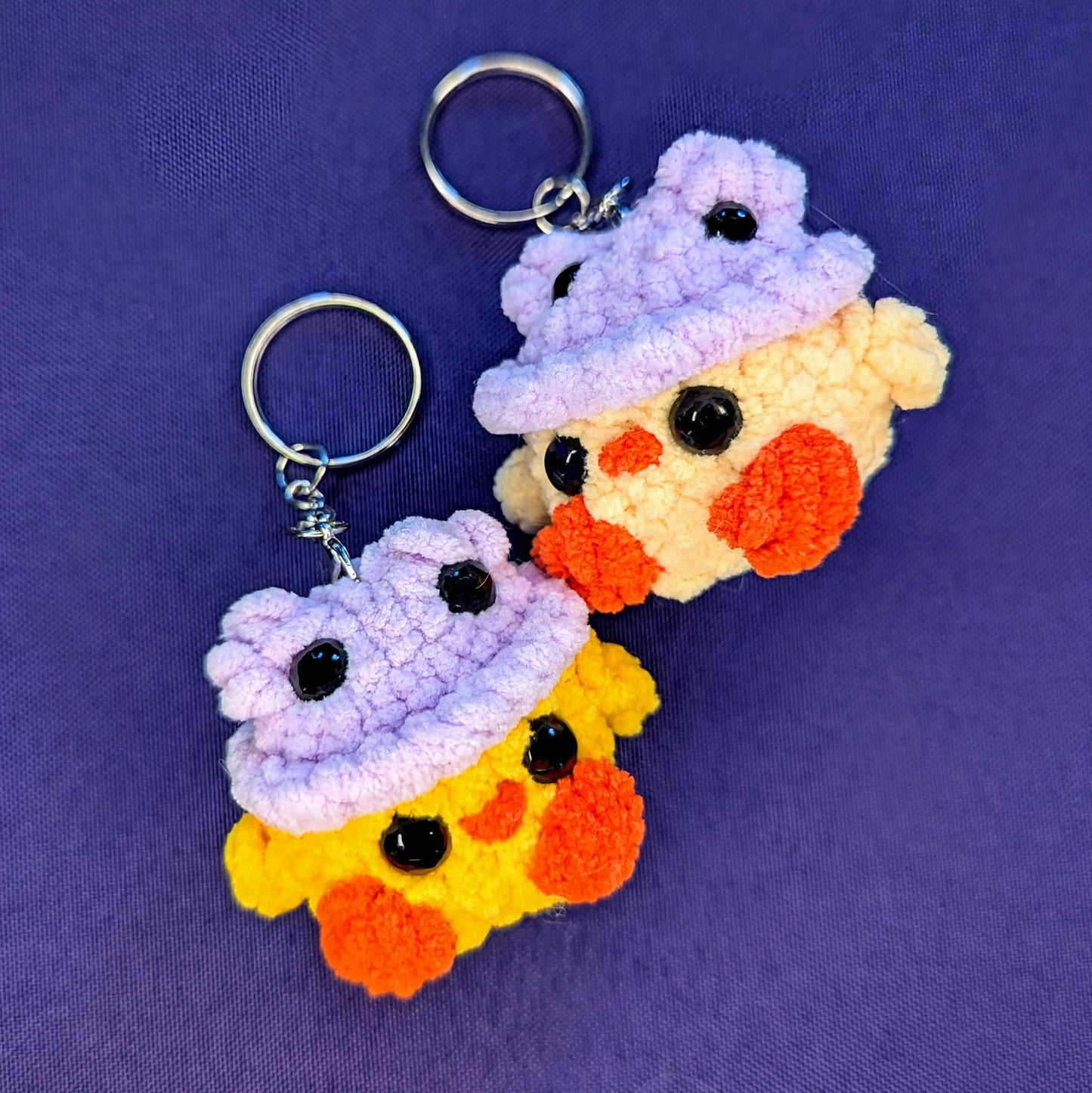 Purple Froggy Hat Duckie keychain