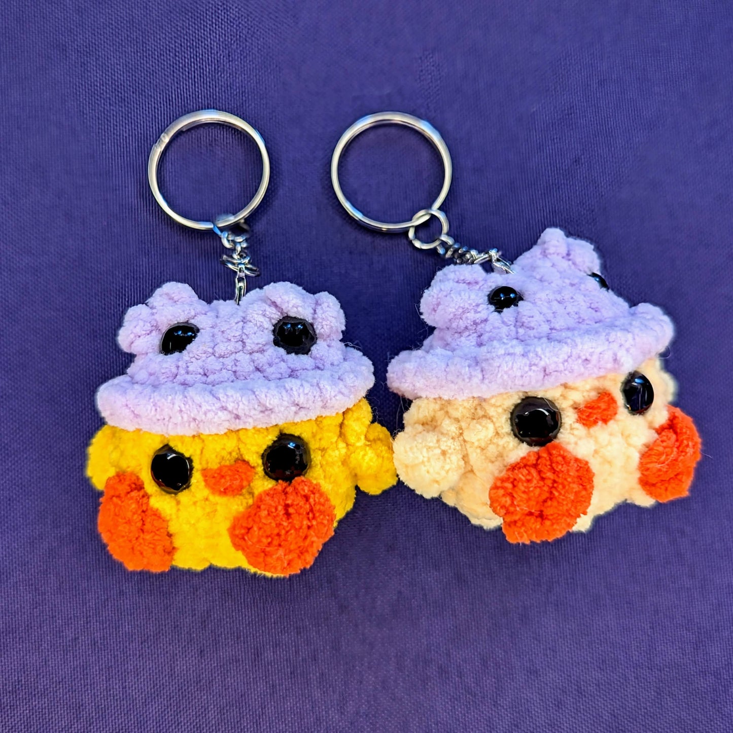 Purple Froggy Hat Duckie keychain