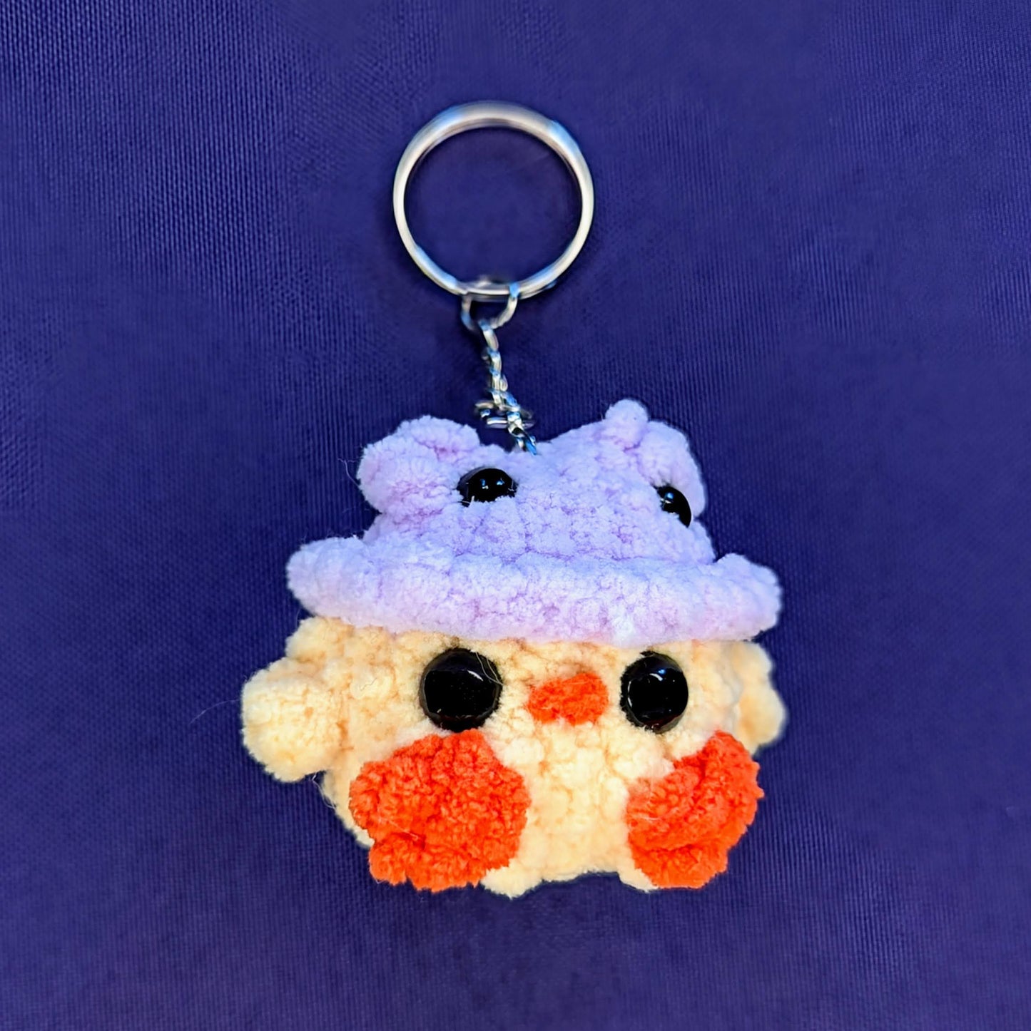 Purple Froggy Hat Duckie keychain