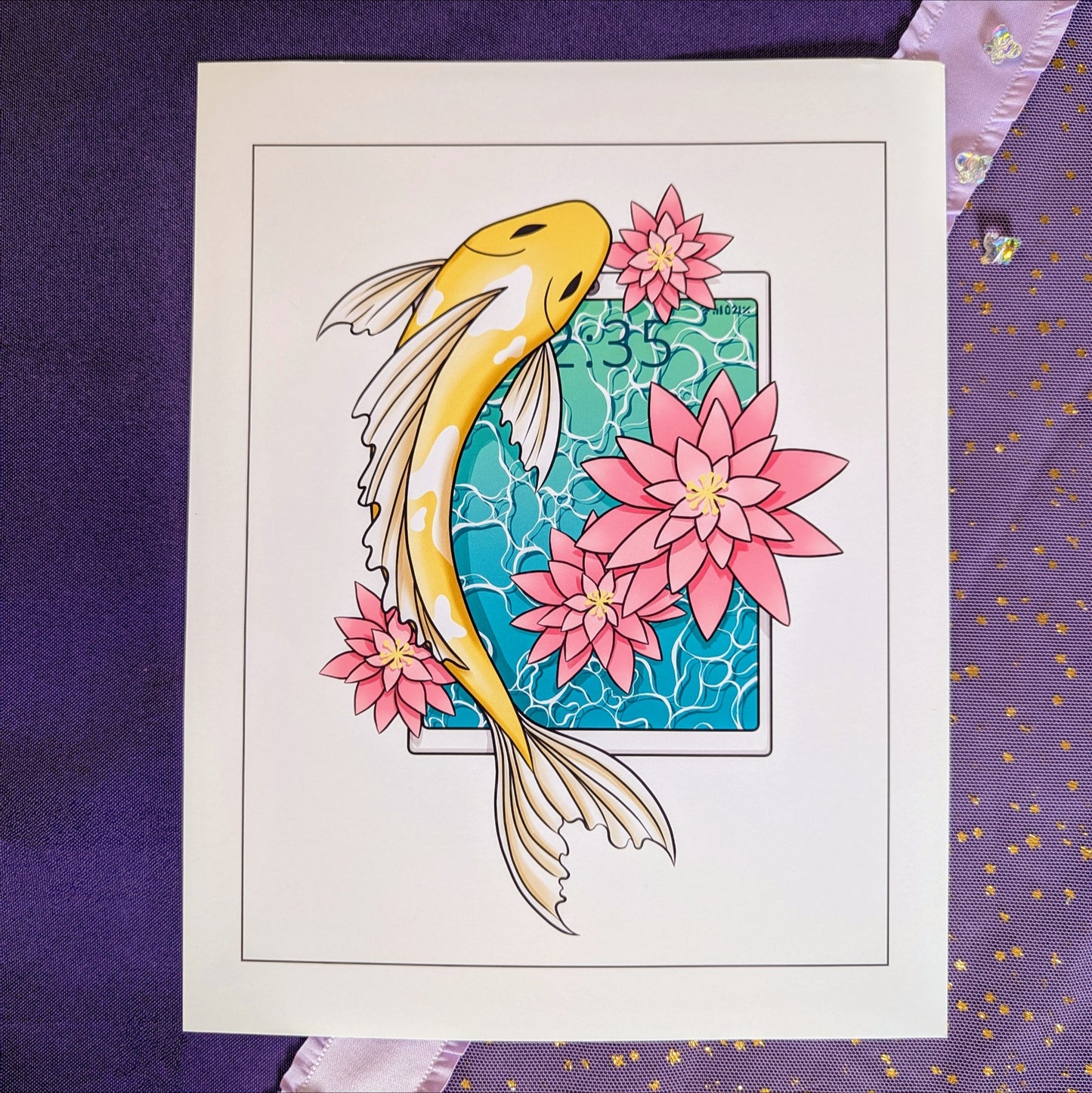 Koi Fish Tablet Print