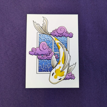 Koi Fish Window Print