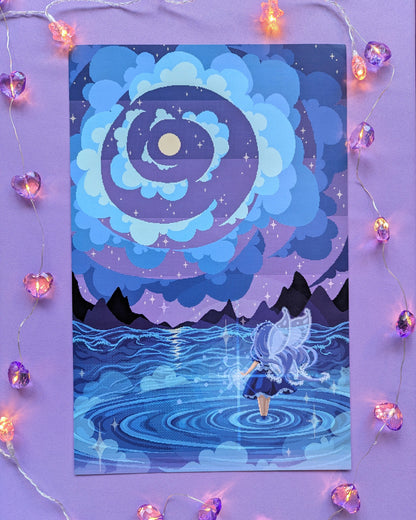 Rippling Moonlight Print