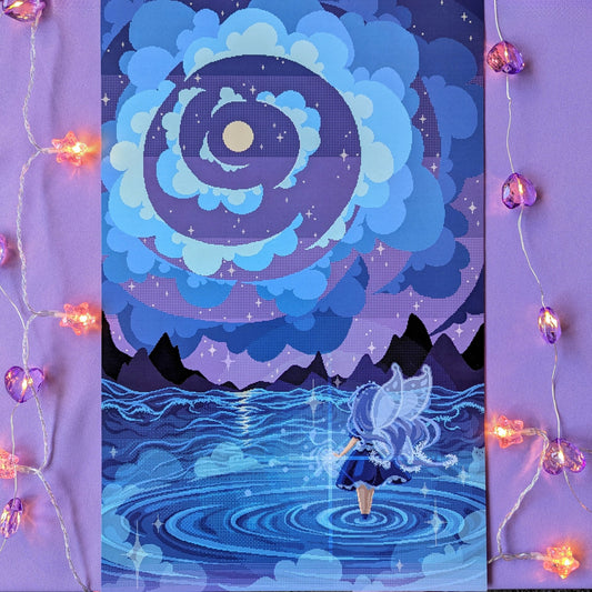 Rippling Moonlight Print