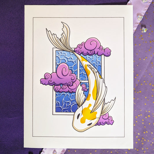 Koi Fish Window Print