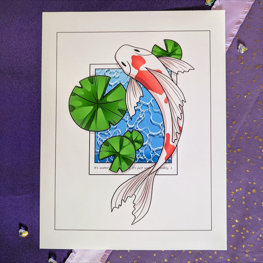 Koi Fish Poleroid Print