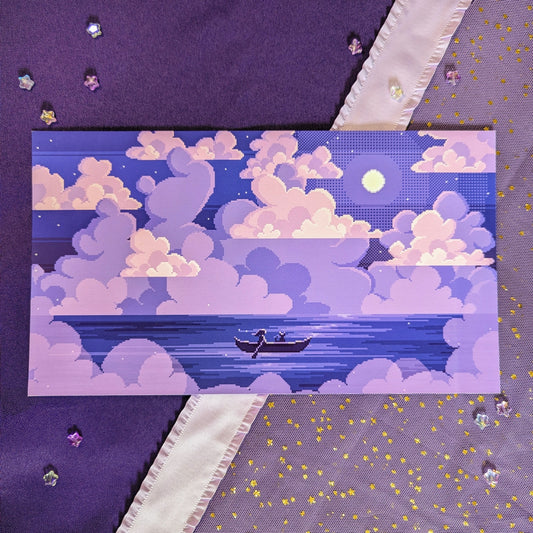 Purple Cloud Landscape Print