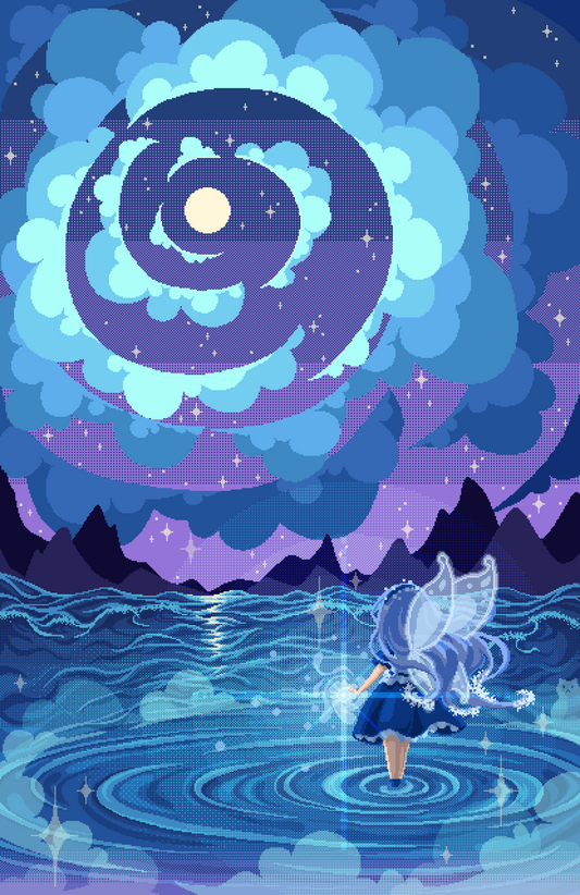 Rippling Moonlight Print